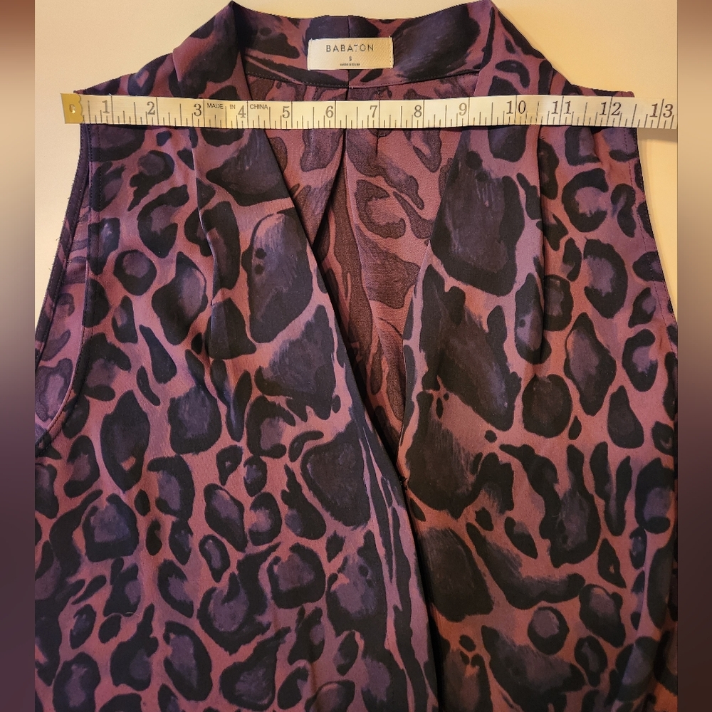 Babaton Pink and Black Patterned Top S - Picture 3 of 11